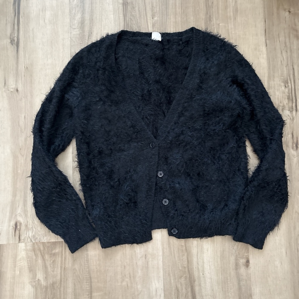 Wild Fable Black Fuzzy Cardigan